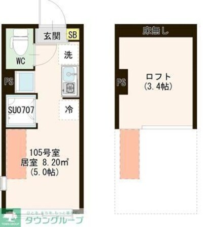 ハーモニーテラス仲宿Vの物件間取画像